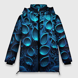 Куртка зимняя женская Космические плиты, цвет: 3D-черный