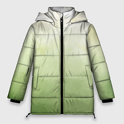 Женская зимняя куртка Абстрактный лаймовый акварельный фон