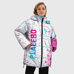 Куртка зимняя женская Placebo neon gradient style: надпись, символ, цвет: 3D-черный — фото 2