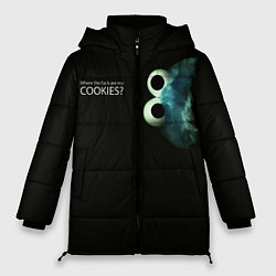 Куртка зимняя женская Cookie Monster - Где печеньки, цвет: 3D-черный