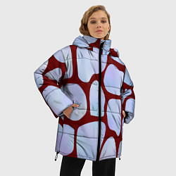 Куртка зимняя женская Клеточная ткань, цвет: 3D-светло-серый — фото 2