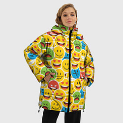 Куртка зимняя женская Интернет эмоции, цвет: 3D-черный — фото 2