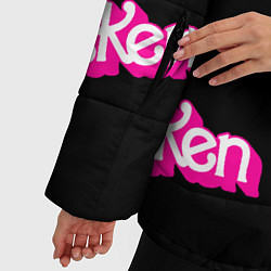 Куртка зимняя женская Логотип Кен - патерн, цвет: 3D-черный — фото 2