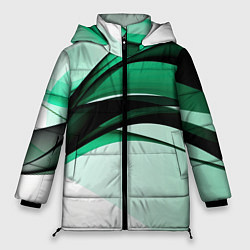 Куртка зимняя женская White green black, цвет: 3D-черный