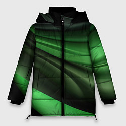 Женская зимняя куртка Темная зеленая текстура