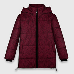 Куртка зимняя женская Текстура тёмно-красный, цвет: 3D-черный