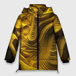 Женская зимняя куртка Объемная желтая текстура