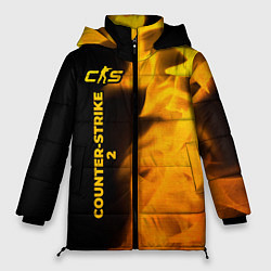 Женская зимняя куртка Counter-Strike 2 - gold gradient: по-вертикали