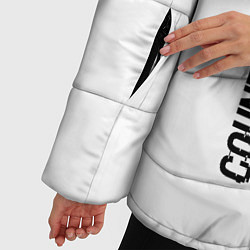 Куртка зимняя женская Counter-Strike 2 glitch на светлом фоне: по-вертик, цвет: 3D-черный — фото 2