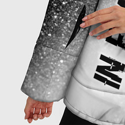 Куртка зимняя женская In Flames glitch на светлом фоне: надпись, символ, цвет: 3D-черный — фото 2