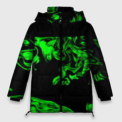 Куртка зимняя женская Зеленый светящийся дым, цвет: 3D-светло-серый