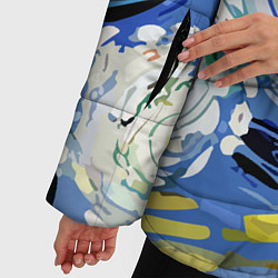 Куртка зимняя женская Облака в стиле Ван Гога, цвет: 3D-светло-серый — фото 2