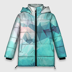 Куртка зимняя женская Небо из геометрических кристаллов, цвет: 3D-черный