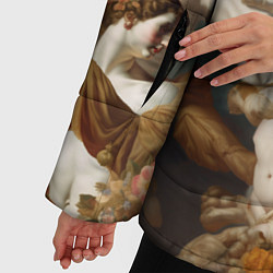 Куртка зимняя женская Дамы и цветы классицизм, цвет: 3D-черный — фото 2