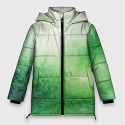 Куртка зимняя женская Травяные пиксели, цвет: 3D-красный