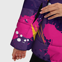 Куртка зимняя женская Абстрактные узоры паттерн, цвет: 3D-светло-серый — фото 2