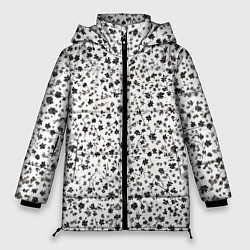 Женская зимняя куртка Маленькие цветочки паттерн