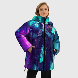 Куртка зимняя женская Киберлюди, цвет: 3D-черный — фото 2