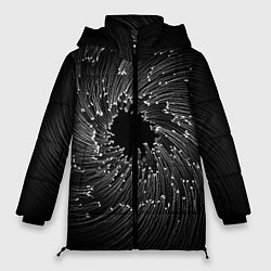 Куртка зимняя женская Абстракция черная дыра, цвет: 3D-красный