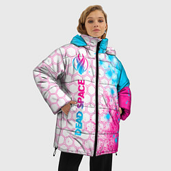 Куртка зимняя женская Dead Space neon gradient style: по-вертикали, цвет: 3D-черный — фото 2
