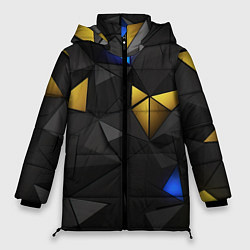 Куртка зимняя женская Black yellow geometry, цвет: 3D-черный