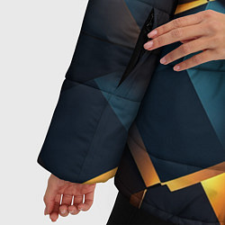Куртка зимняя женская Объемные неровные плиты, цвет: 3D-черный — фото 2