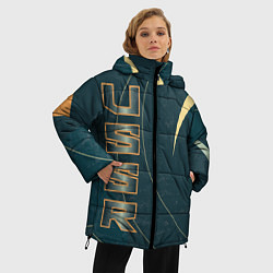 Куртка зимняя женская СССР Космос, цвет: 3D-светло-серый — фото 2