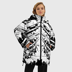 Куртка зимняя женская Mirror abstraction - vogue, цвет: 3D-светло-серый — фото 2