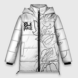 Куртка зимняя женская Ван пис - Луффи гир 5, цвет: 3D-черный