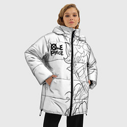 Куртка зимняя женская Ван пис - Луффи гир 5, цвет: 3D-черный — фото 2