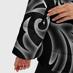 Куртка зимняя женская Балдурс гейт 3 - черный дракон, цвет: 3D-светло-серый — фото 2