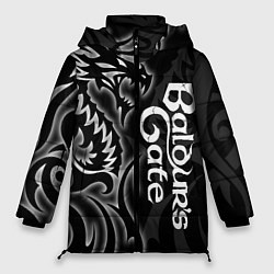 Женская зимняя куртка Балдурс гейт 3 - черный дракон