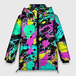 Куртка зимняя женская Красочная композиция - мода, цвет: 3D-красный