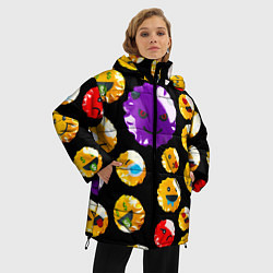 Куртка зимняя женская Хитрый эмоджи, цвет: 3D-красный — фото 2