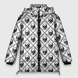 Куртка зимняя женская Черепа и кости, цвет: 3D-светло-серый