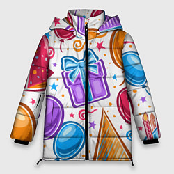 Куртка зимняя женская Вечеринка, цвет: 3D-черный