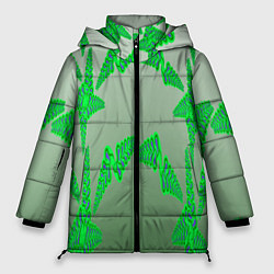 Женская зимняя куртка Растительный паттерн