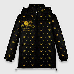 Куртка зимняя женская Королевский паттерн - Ирина, цвет: 3D-черный