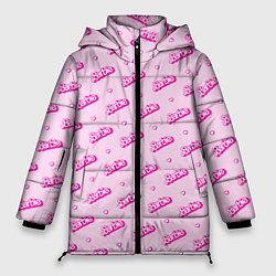 Женская зимняя куртка Паттерн - Барби и сердечки