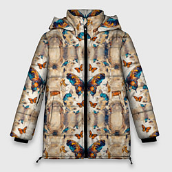 Женская зимняя куртка Бабочки узор