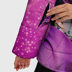 Куртка зимняя женская Лил Пип тату фиолетовый, цвет: 3D-красный — фото 2