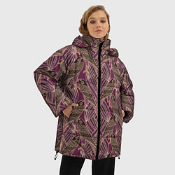 Куртка зимняя женская Сокол в стиле модерн - паттерн, цвет: 3D-черный — фото 2