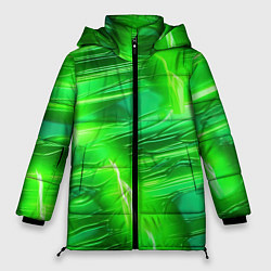 Куртка зимняя женская Яркий зеленый фон, цвет: 3D-светло-серый