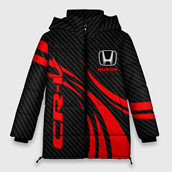 Куртка зимняя женская Honda CR-V - красный и карбон, цвет: 3D-черный