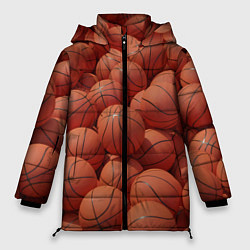 Женская зимняя куртка Узор с баскетбольными мячами