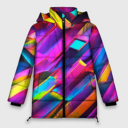 Женская зимняя куртка Неоновые разноцветные пластины