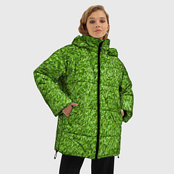 Куртка зимняя женская Зелёный газон, цвет: 3D-черный — фото 2
