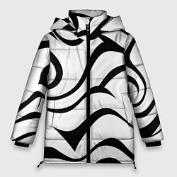 Женская зимняя куртка Анималистическая абстракция зебры