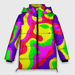 Женская зимняя куртка Абстракция пять цветов