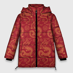 Женская зимняя куртка Dragon red pattern